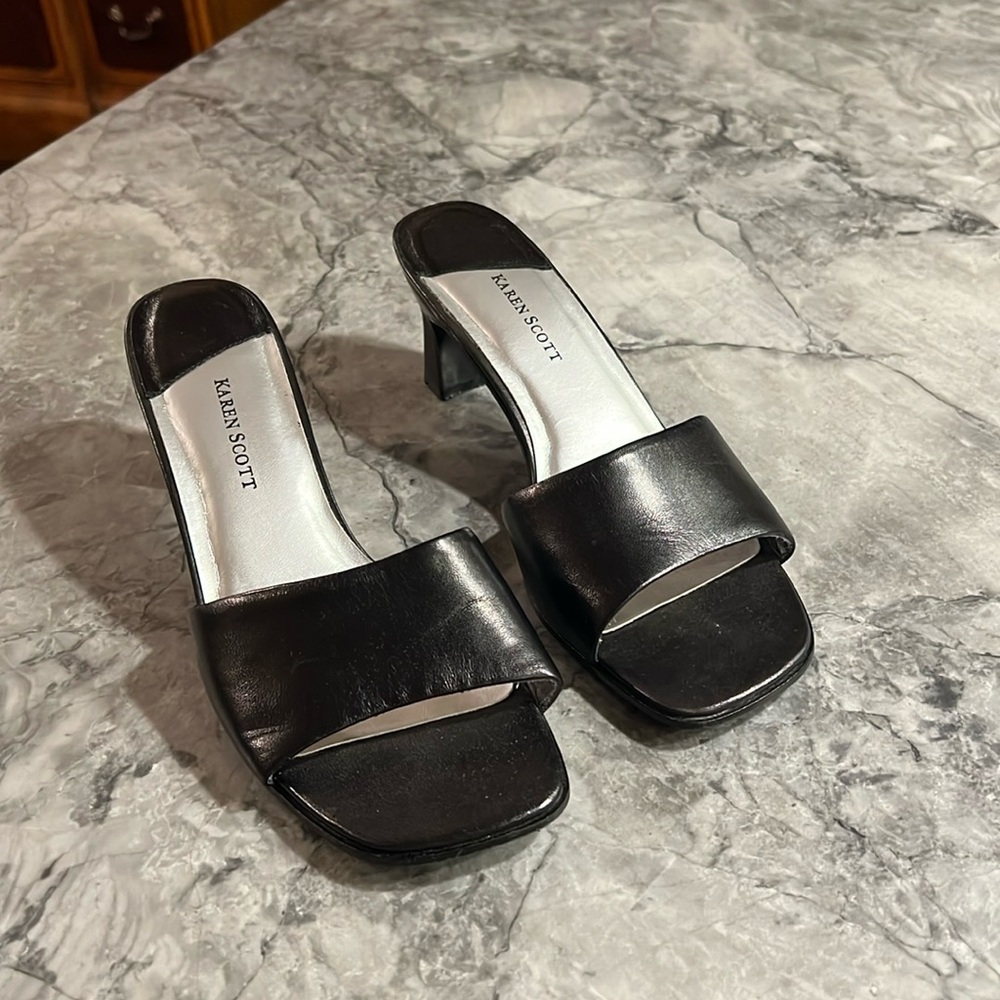Karen Scott Black Slide Sandals